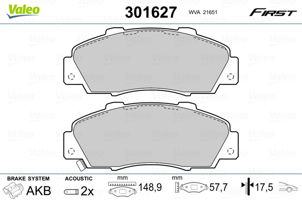 Valeo Remblokset 301627