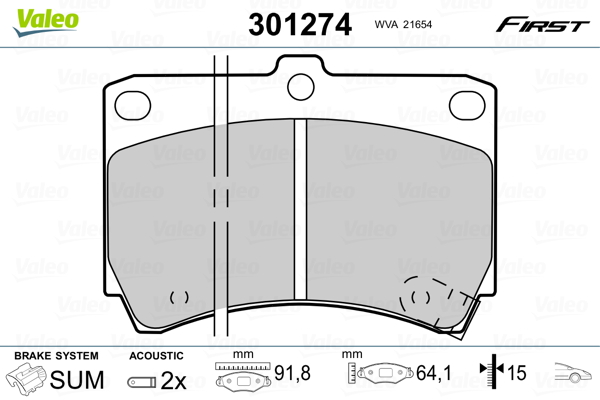 Valeo Remblokset 301274