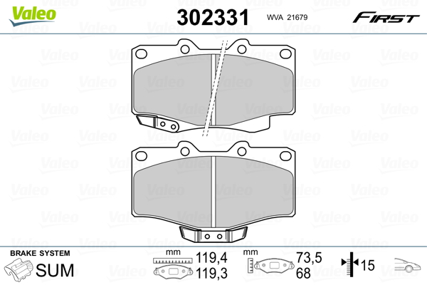 Valeo Remblokset 302331