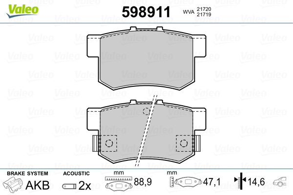 Valeo Remblokset 598911