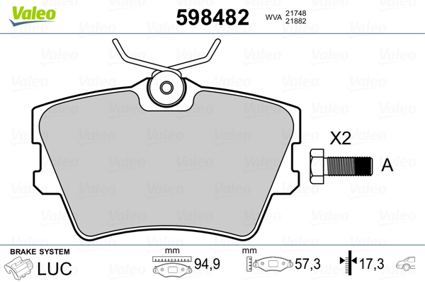 Valeo Remblokset 598482