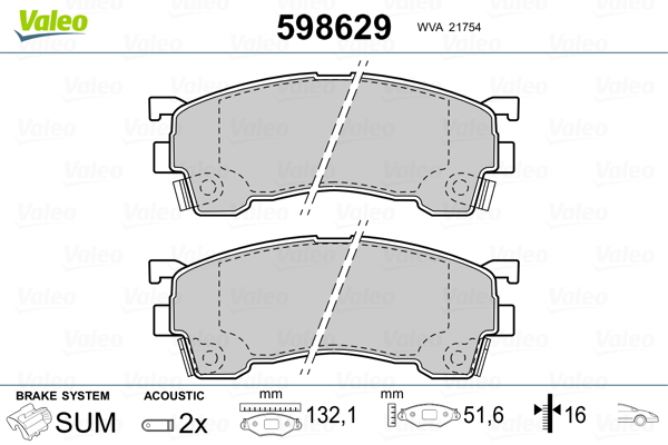 Valeo Remblokset 598629