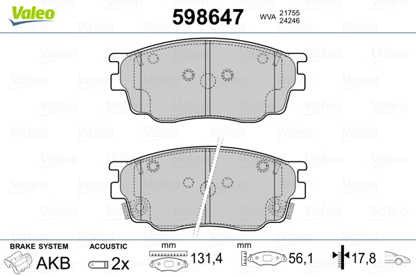 Valeo Remblokset 598647