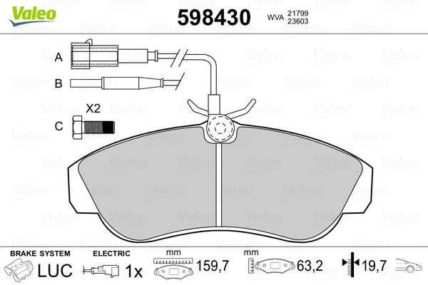 Valeo Remblokset 598430