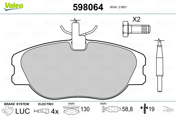 Valeo Remblokset 598064