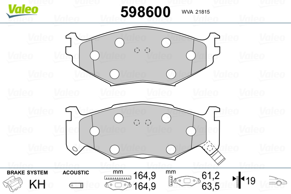 Valeo Remblokset 598600