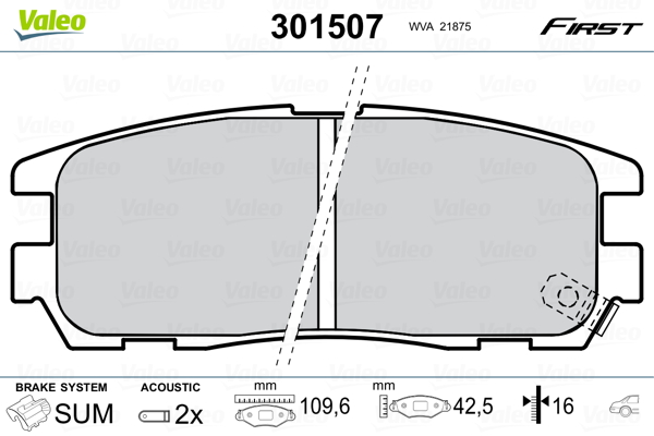 Valeo Remblokset 301507