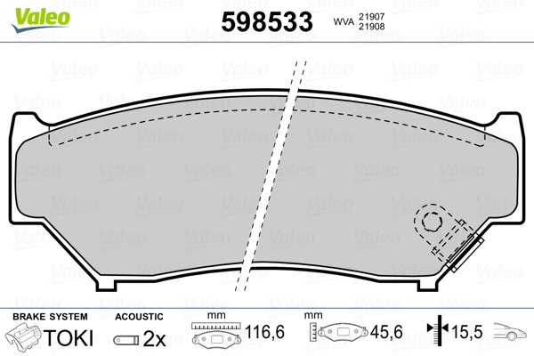 Remblokset Valeo 598533