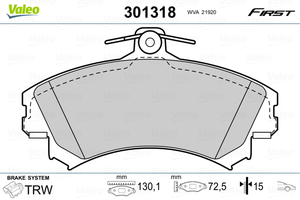 Valeo Remblokset 301318