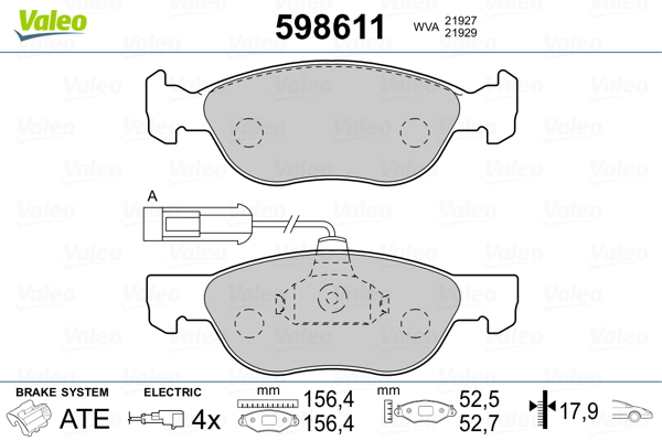 Valeo Remblokset 598611