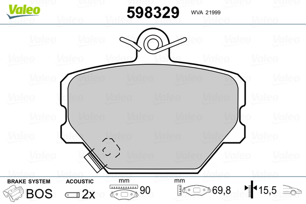 Valeo Remblokset 598329