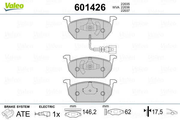 Remblokset Valeo 601426