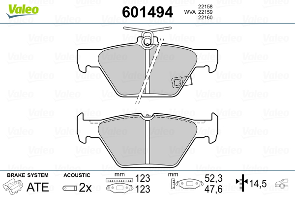 Valeo Remblokset 601494