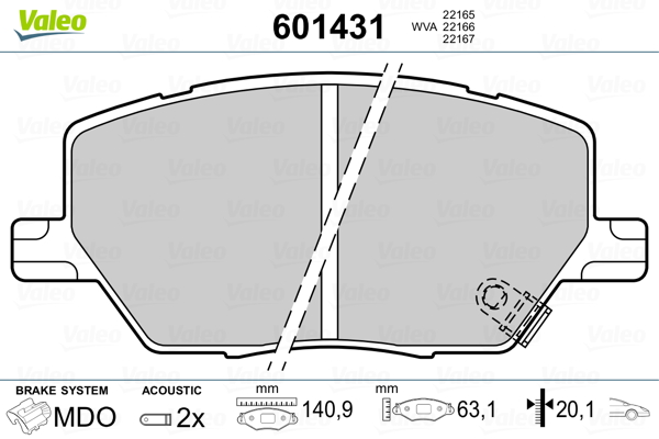 Valeo Remblokset 601431