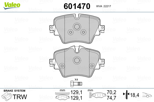 Valeo Remblokset 601470