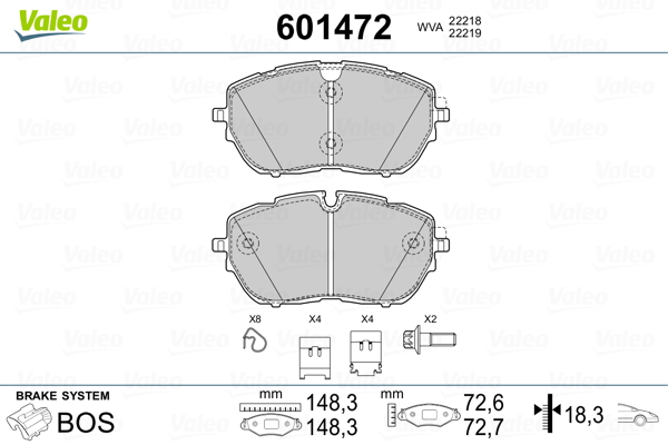 Remblokset Valeo 601472