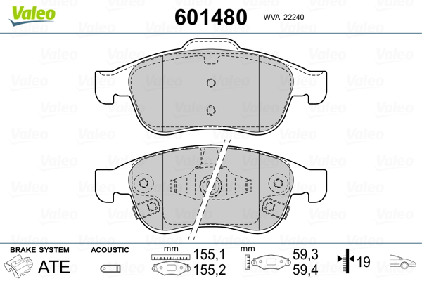 Valeo Remblokset 601480