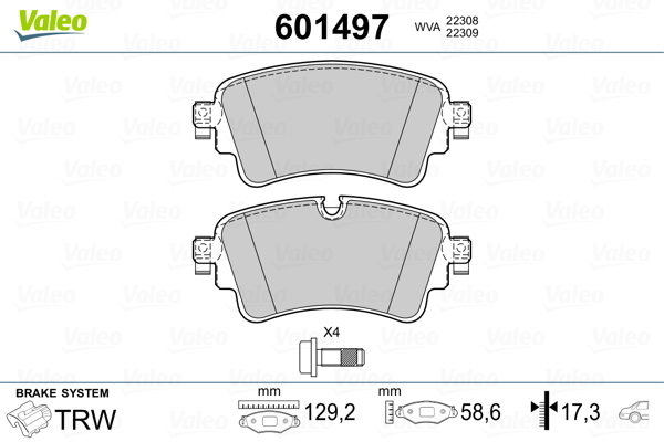 Valeo Remblokset 601497