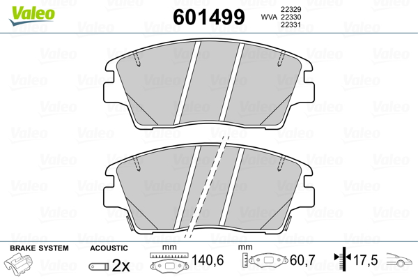 Valeo Remblokset 601499