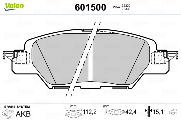 Valeo Remblokset 601500