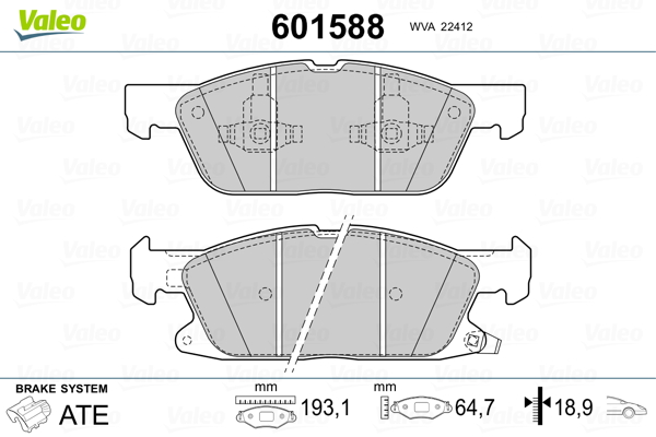 Valeo Remblokset 601588