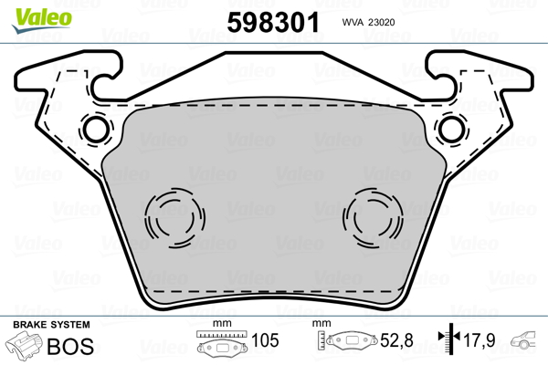 Valeo Remblokset 598301