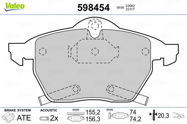 Valeo Remblokset 598454