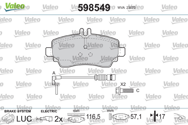 Valeo Remblokset 598549