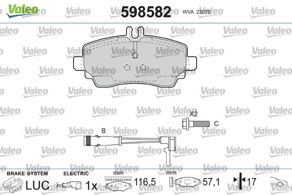 Remblokset Valeo 598582