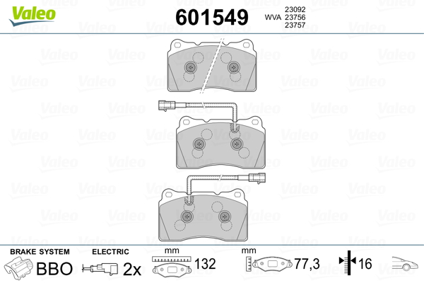 Valeo Remblokset 601549