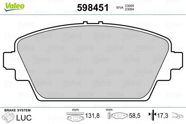 Valeo Remblokset 598451