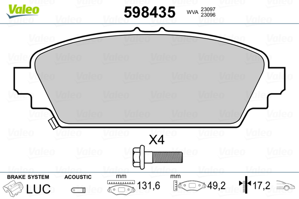 Valeo Remblokset 598435