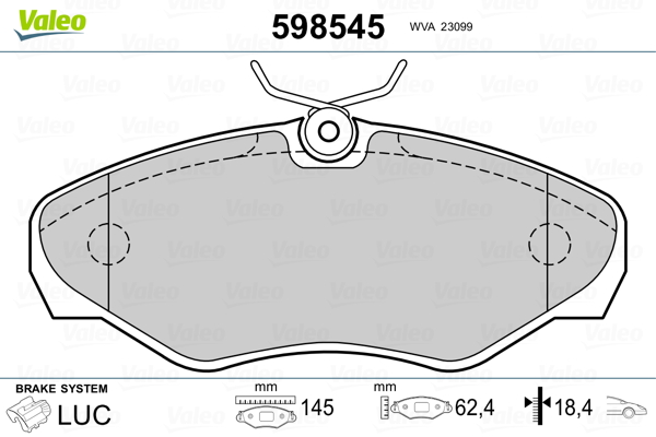 Valeo Remblokset 598545