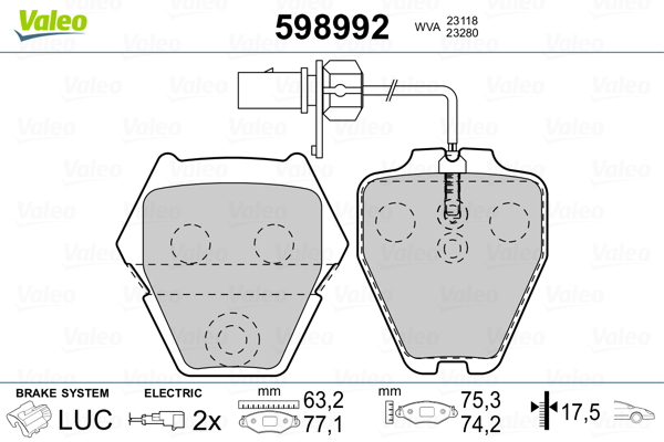 Valeo Remblokset 598992