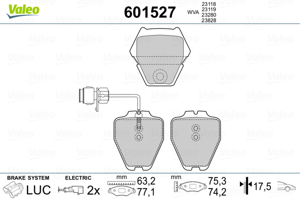 Valeo Remblokset 601527