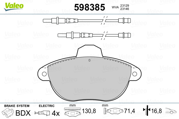 Valeo Remblokset 598385