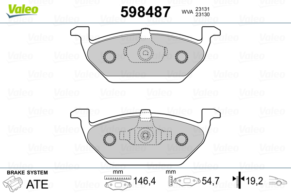 Remblokset Valeo 598487