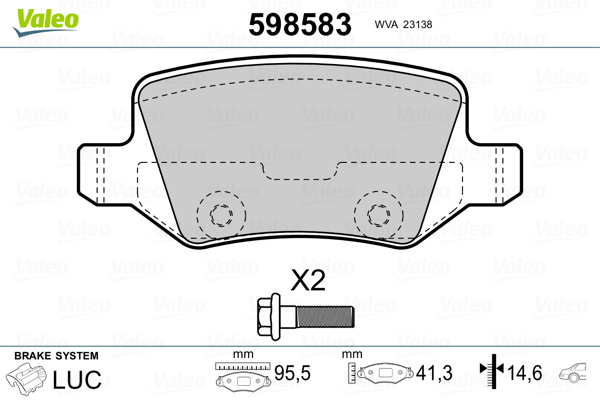 Valeo Remblokset 598583