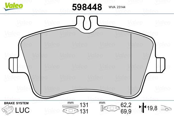 Valeo Remblokset 598448