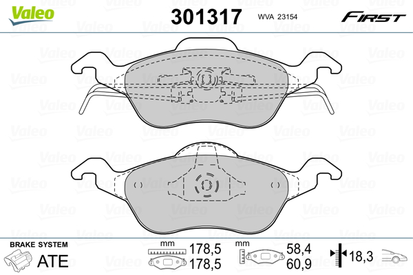 Valeo Remblokset 301317