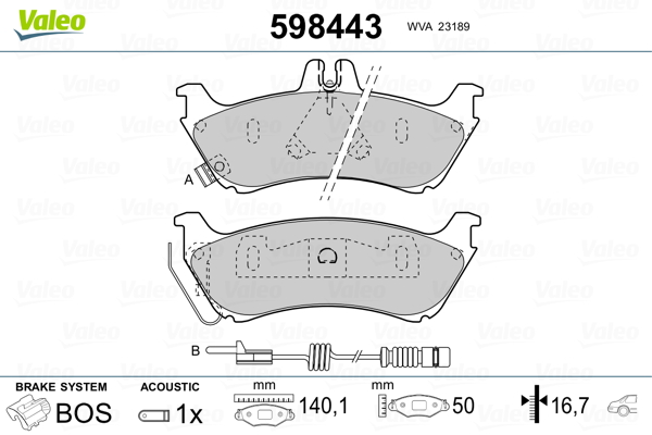 Remblokset Valeo 598443