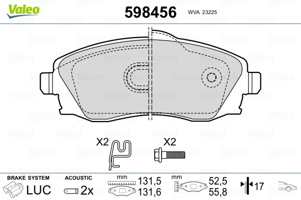 Valeo Remblokset 598456