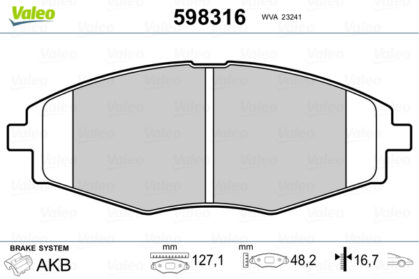 Valeo Remblokset 598316