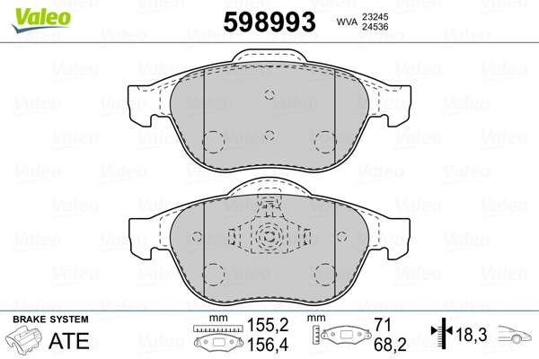 Valeo Remblokset 598993