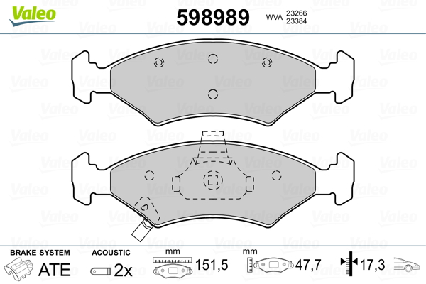 Valeo Remblokset 598989