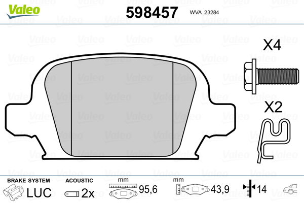 Valeo Remblokset 598457