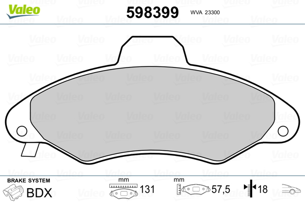 Valeo Remblokset 598399