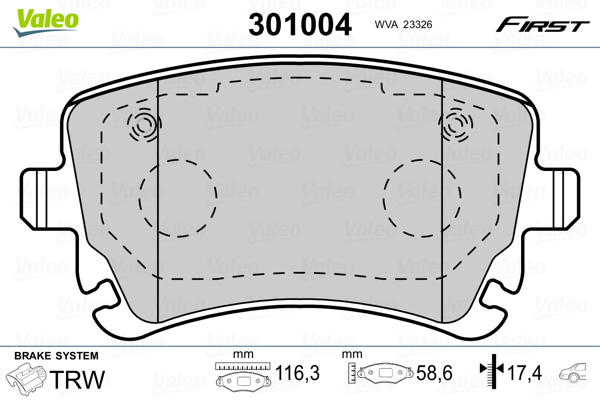 Valeo Remblokset 301004