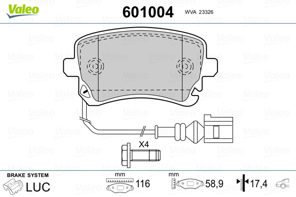 Valeo Remblokset 601004