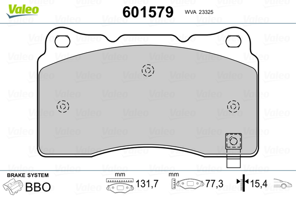 Remblokset Valeo 601579